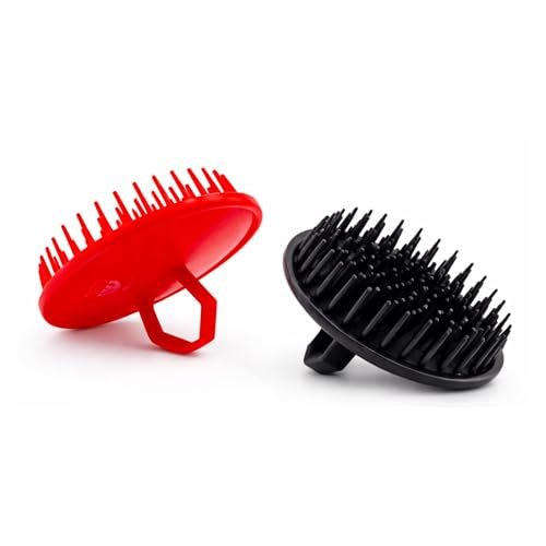 Scalp Massager Shampoo Brush Pack of 2 – Scalp Scrubber for Dandruff Removal, Exfoliating Hair Brush, Wet & Dry for All Hair Types - görsel 2