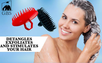 Scalp Massager Shampoo Brush Pack of 2 – Scalp Scrubber for Dandruff Removal, Exfoliating Hair Brush, Wet & Dry for All Hair Types