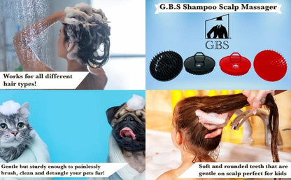 Scalp Massager Shampoo Brush Pack of 2 – Scalp Scrubber for Dandruff Removal, Exfoliating Hair Brush, Wet & Dry for All Hair Types