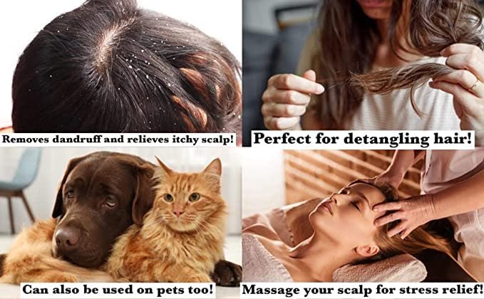 Scalp Massager Shampoo Brush Pack of 2 – Scalp Scrubber for Dandruff Removal, Exfoliating Hair Brush, Wet & Dry for All Hair Types - görsel 7