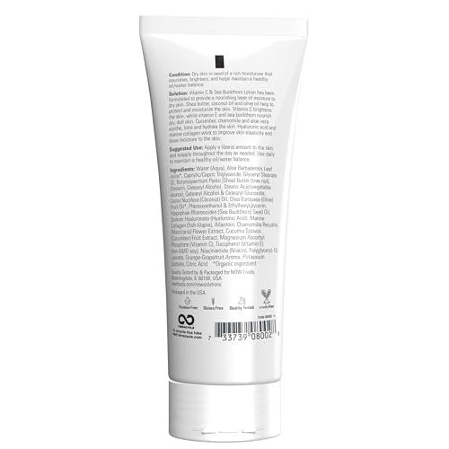 NOW Foods Solutions Vitamin C and Sea Buckthorn Lotion - Hydrates, Repairs and Nourishes Dry Dull Skin, 8 oz Avelisse
