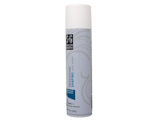 Salon Grafix Super Hold Shaping Hair Spray – Flexible & Brushable Unscented Hairspray for Women and Men – Professional Quality – 10 oz (Pack of 6) Avelisse