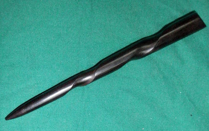 JWL Ebony Wood 6-Inch Conical Spiral Hair Stick - Natural Hair Pin Pick for Black Hair