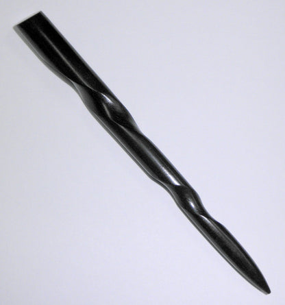 JWL Ebony Wood 6-Inch Conical Spiral Hair Stick - Natural Hair Pin Pick for Black Hair