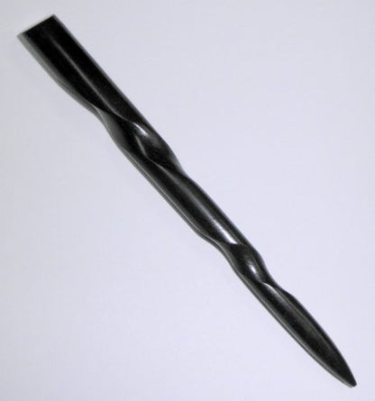 JWL Ebony Wood 6-Inch Conical Spiral Hair Stick - Natural Hair Pin Pick for Black Hair
