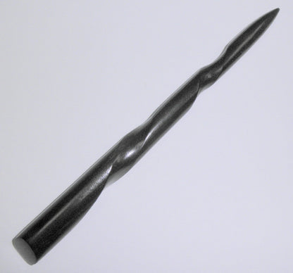 JWL Ebony Wood 6-Inch Conical Spiral Hair Stick - Natural Hair Pin Pick for Black Hair
