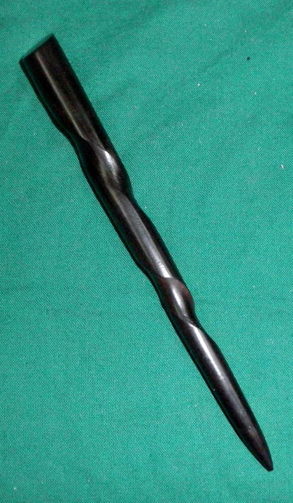 JWL Ebony Wood 6-Inch Conical Spiral Hair Stick - Natural Hair Pin Pick for Black Hair