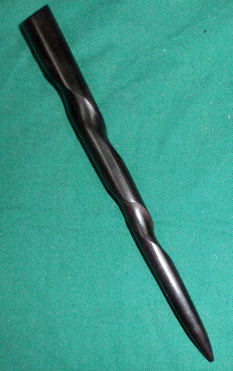 JWL Ebony Wood 6-Inch Conical Spiral Hair Stick - Natural Hair Pin Pick for Black Hair - görsel 3