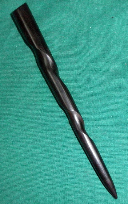 JWL Ebony Wood 6-Inch Conical Spiral Hair Stick - Natural Hair Pin Pick for Black Hair