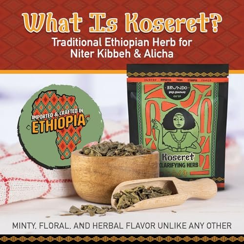Brundo Market Koseret - Ethiopian Butter Clarifying Herb, Non-GMO & Organic, 2 oz - görsel 10