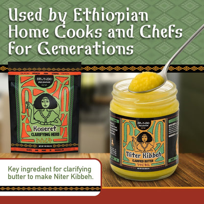 Brundo Market Koseret - Ethiopian Butter Clarifying Herb, Non-GMO & Organic, 2 oz