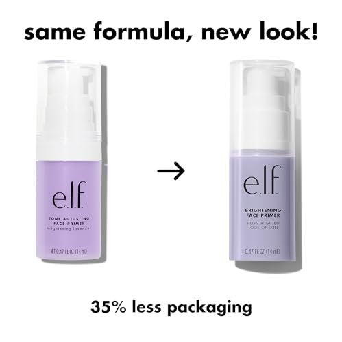 e.l.f. Brightening Lavender Face Primer - Neutralizes Uneven Skin Tones & Brightens Complexion - Vegan & Cruelty-Free - görsel 6