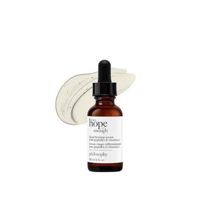 philosophy when hope is not enough facial firming serum - with vitamins C, E & hyaluronic acid - revitalizes dull complexion while reducing the look of fine lines and wrinkles - 1 fl oz Avelisse