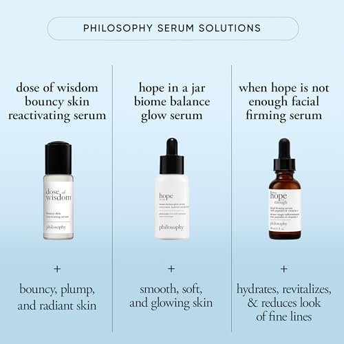 philosophy when hope is not enough facial firming serum - with vitamins C, E & hyaluronic acid - revitalizes dull complexion while reducing the look of fine lines and wrinkles - 1 fl oz Avelisse