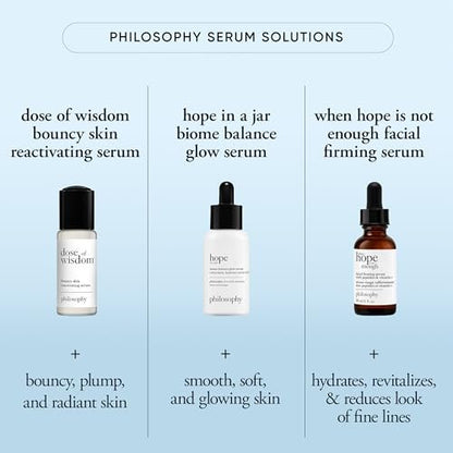 philosophy when hope is not enough facial firming serum - with vitamins C, E & hyaluronic acid - revitalizes dull complexion while reducing the look of fine lines and wrinkles - 1 fl oz Avelisse