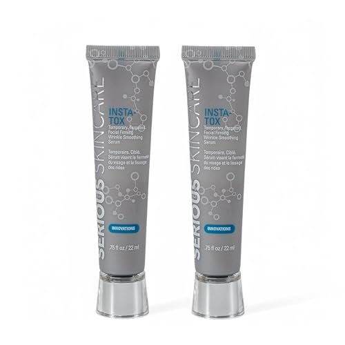 Serious Skincare INSTA-TOX Instant Wrinkle Smoothing Serum - Facial Filler for Lines, Pores & Deep Wrinkles - Temporary Skin Tightener & Face Firming - .75 Fl Oz (2-Pack) Avelisse
