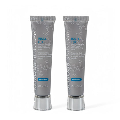 Serious Skincare INSTA-TOX Instant Wrinkle Smoothing Serum - Facial Filler for Lines, Pores & Deep Wrinkles - Temporary Skin Tightener & Face Firming - .75 Fl Oz (2-Pack) Avelisse