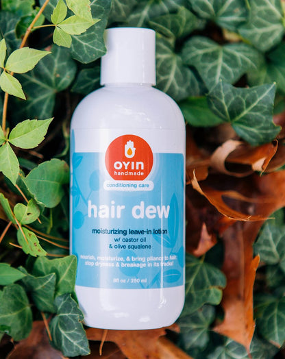Oyin Handmade Hair Dew Daily Moisturizing Leave-In Hair Lotion – Castor Oil & Olive Squalane for Coils, Curls & Natural Hair – Lightweight, No-Buildup Formula – 8 oz Avelisse