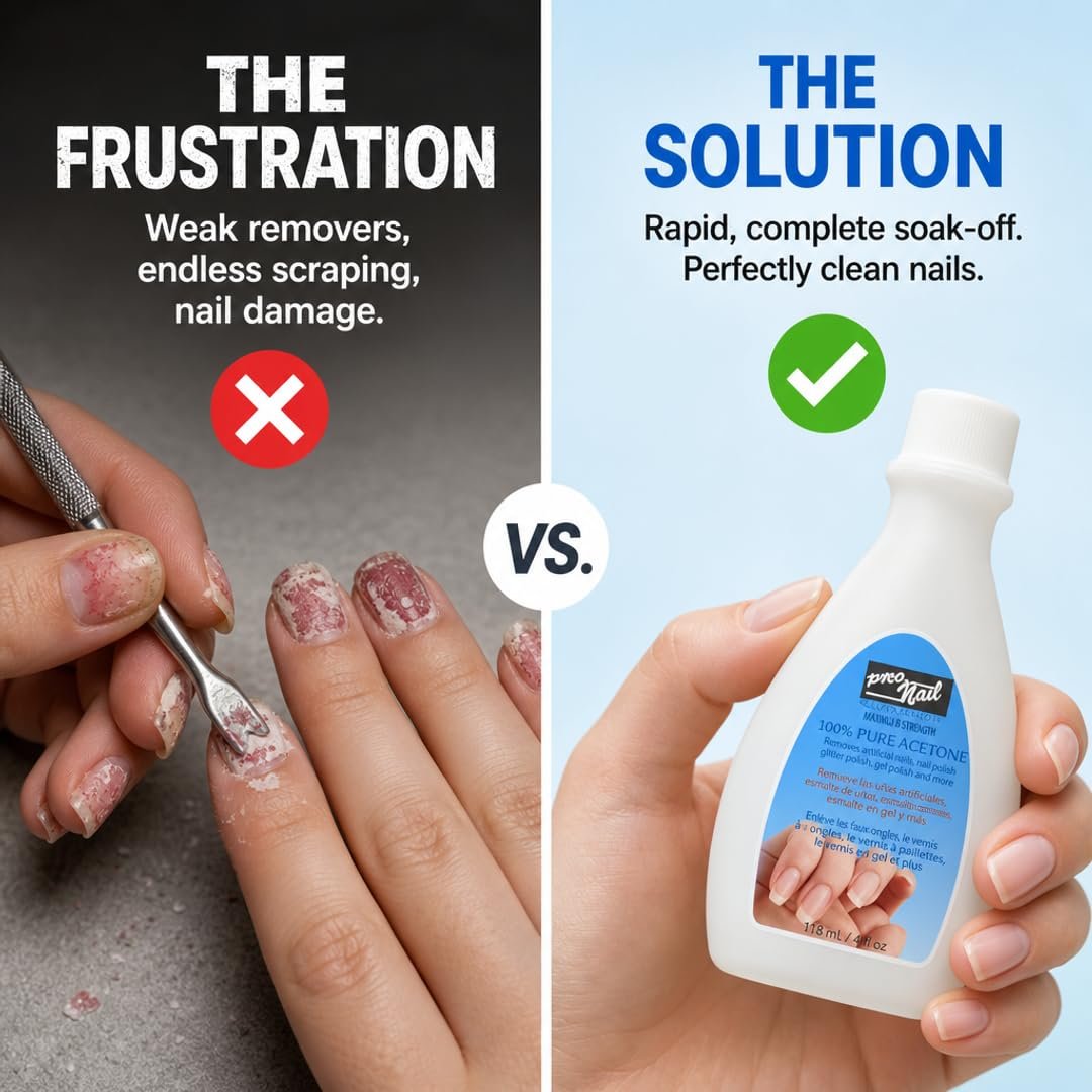 PRONAIL Nail Enhancement Remover - Maximum Strength Solvent for Rapid Soak-Off, 4 oz - görsel 4