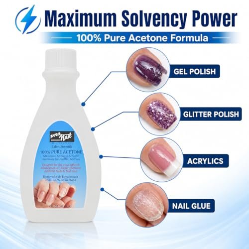 PRONAIL Nail Enhancement Remover - Maximum Strength Solvent for Rapid Soak-Off, 4 oz - görsel 5