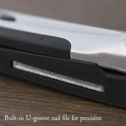 KAI Japanese Nail Clippers with Side Nail File - Stainless Steel, Made in Japan