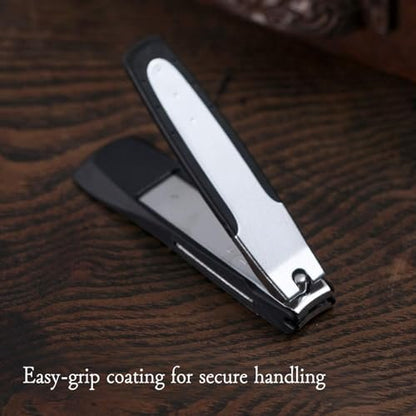KAI Japanese Nail Clippers with Side Nail File - Stainless Steel, Made in Japan