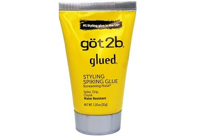 Schwarzkopf got2b Glued Styling Spiking Glue - 1.25 oz (Pack of 12) - Extreme Hold Hair Gel for Spikes and Edgy Styles Avelisse