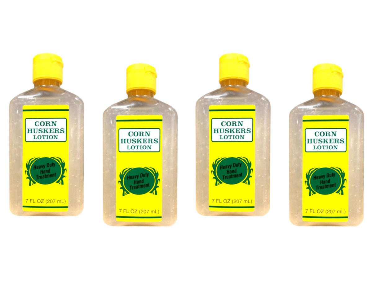 Corn Huskers Hand Lotion – Fast Absorbing Moisturizer for Dry, Cracked Hands & Rough Skin, 7 Fl Oz (Pack of 4) Avelisse