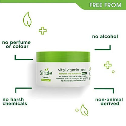 Simple Kind to Skin Vital Vitamin Night Cream - 50ml | Hydrating & Revitalizing