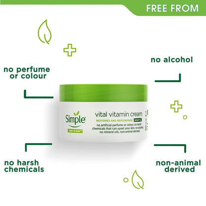 Simple Kind to Skin Vital Vitamin Night Cream - 50ml | Hydrating & Revitalizing