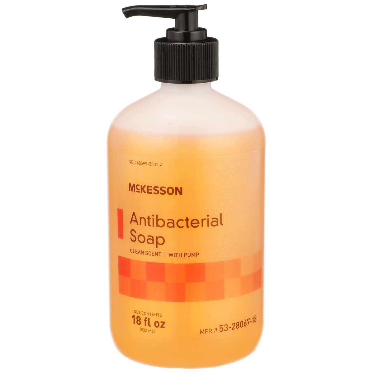 McKesson Antibacterial Liquid Hand Soap, 18 oz Pump Bottle, Clean Scent Avelisse