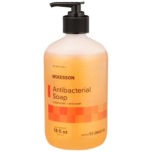 McKesson Antibacterial Liquid Hand Soap, 18 oz Pump Bottle, Clean Scent Avelisse