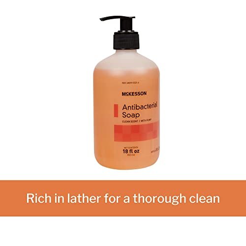 McKesson Antibacterial Liquid Hand Soap, 18 oz Pump Bottle, Clean Scent Avelisse