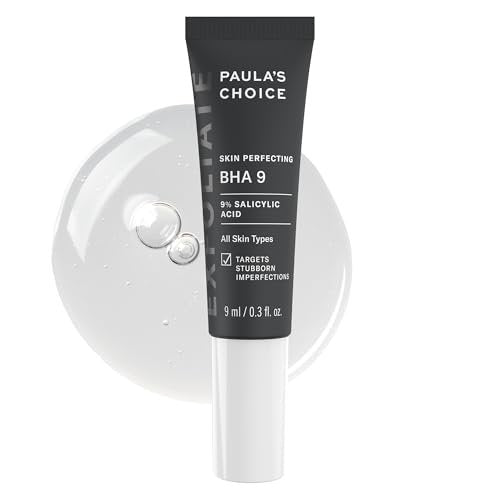 Paula's Choice SKIN PERFECTING BHA 9 Spot Treatment – 9% Salicylic Acid Exfoliant for Blackheads, Large Pores, Wrinkles & Fine Lines, Fragrance-Free, 0.3 Fl Oz Avelisse