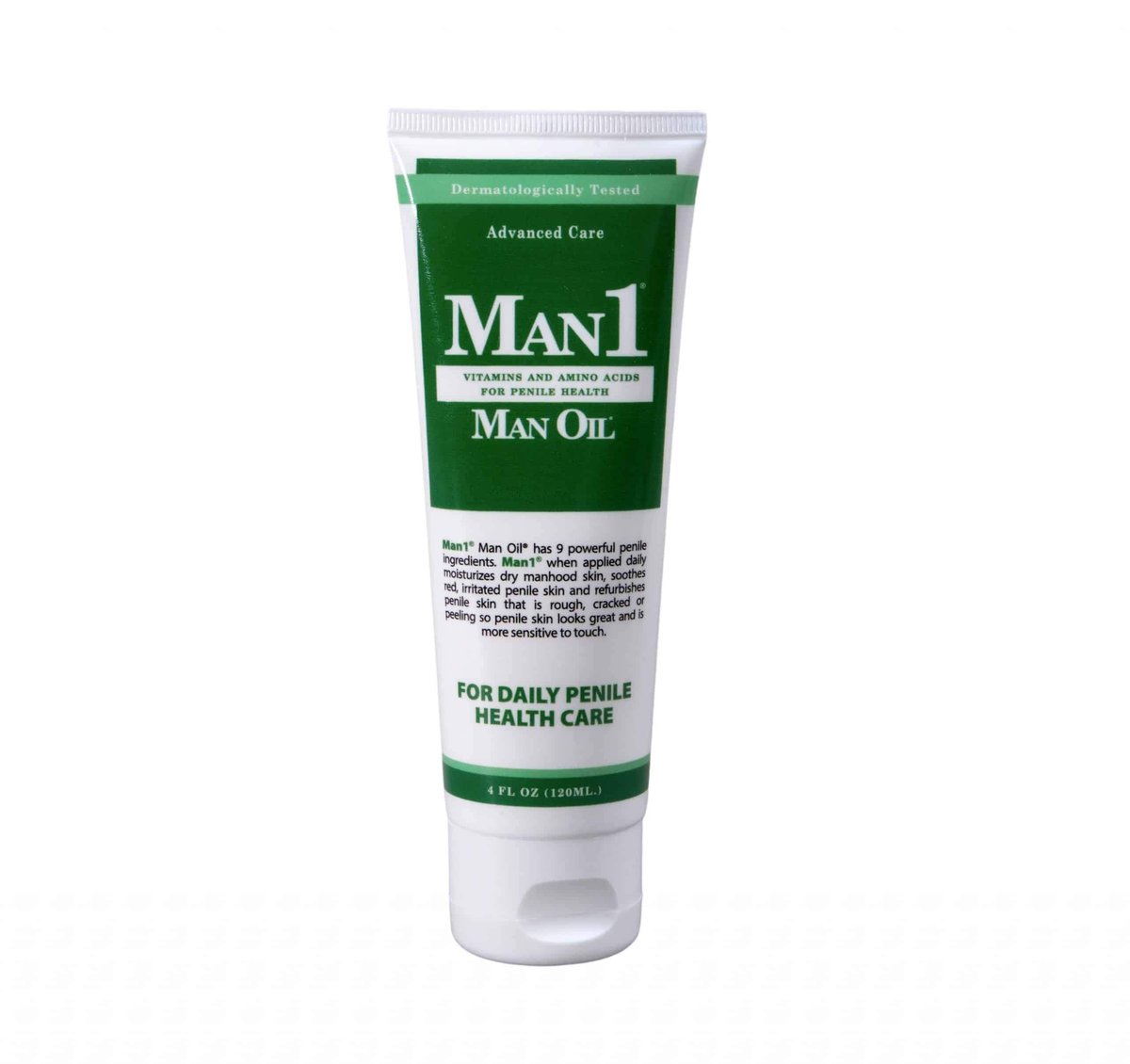 Man1 Man Oil Penile Health Cream - Advanced Care for Dry, Red, Cracked, Discolored, Irritated or Peeling Male Skin - 4 oz Avelisse