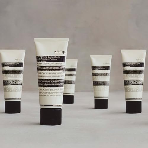 Aesop Purifying Facial Exfoliant Paste | Cream-Based Cleanser with Fine Quartz, Rosemary Leaf & Lactic Acid | 75mL Avelisse