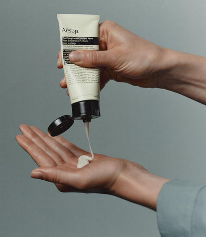 Aesop Purifying Facial Exfoliant Paste | Cream-Based Cleanser with Fine Quartz, Rosemary Leaf & Lactic Acid | 75mL Avelisse