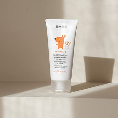 Laboratorios Babe Pediatric Sun Screen Lotion SPF 50+ – 100 ml (3.4 fl oz) – Broad Spectrum UVA/UVB Protection for Children's Sensitive Skin Avelisse