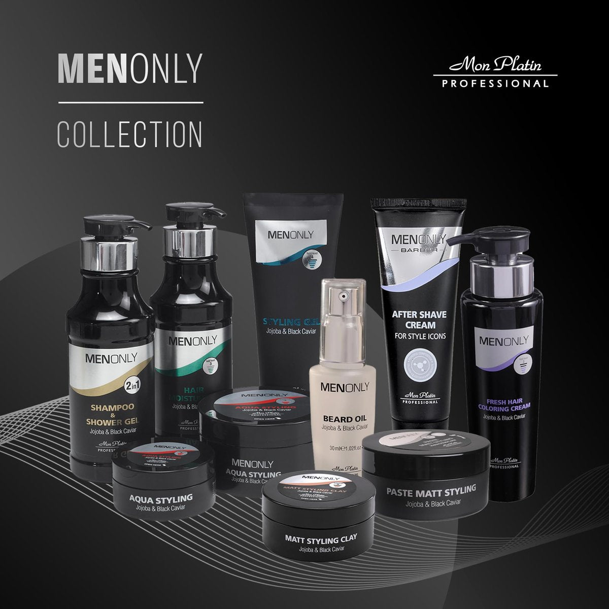 Mon Platin Black Caviar Hair Cream – Leave-In Moisturizer with Jojoba, Avocado & Silicone – Smooth & Shine – 250ml - görsel 11