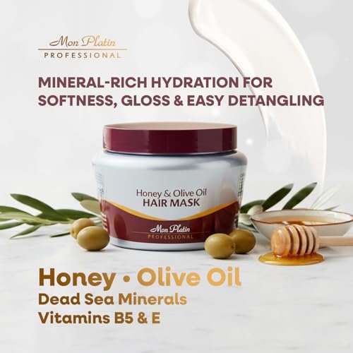 Mon Platin Honey & Olive Oil Hair Mask 500g – Deep Conditioner with Dead Sea Minerals, Royal Jelly & Propolis for Dry, Damaged, Colored, Permed or Split-End Hair - görsel 10