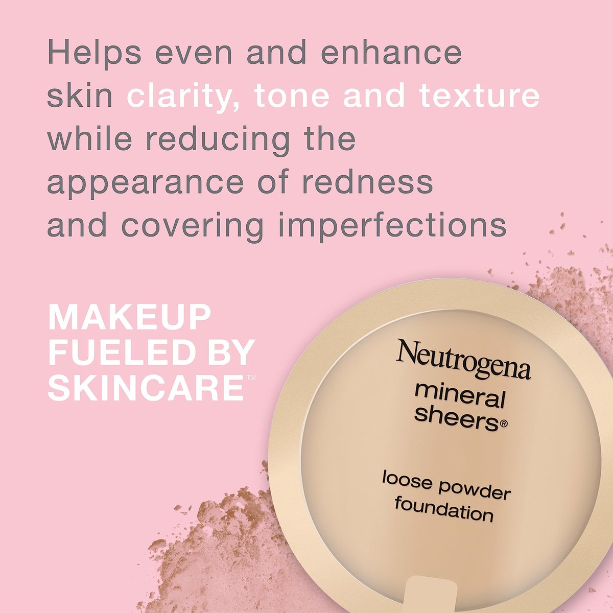 Neutrogena Mineral Sheers Lightweight Loose Powder Foundation - Nude 40, 0.19 oz - Sheer to Medium Buildable Coverage with Vitamins A, C, & E - görsel 13