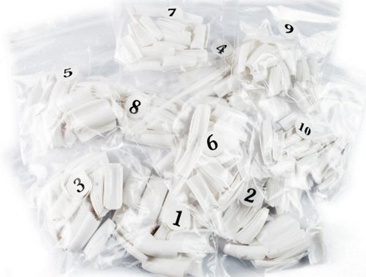 CJESLNA 500pcs French Acrylic False Artificial Nail Art Tips - Full Cover Nail Tips for Manicure - görsel 1