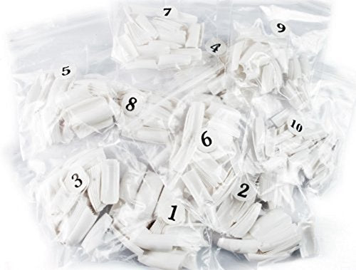 CJESLNA 500pcs French Acrylic False Artificial Nail Art Tips - Full Cover Nail Tips for Manicure - görsel 2