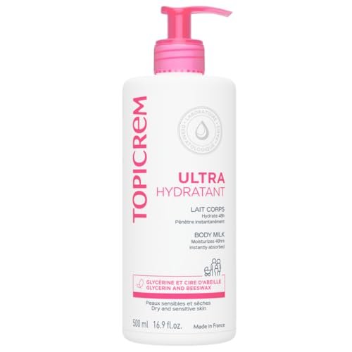 Topicrem Ultra-Moisturising Body Milk – 500 ml, Intense Hydration with Hyaluronic Acid Avelisse