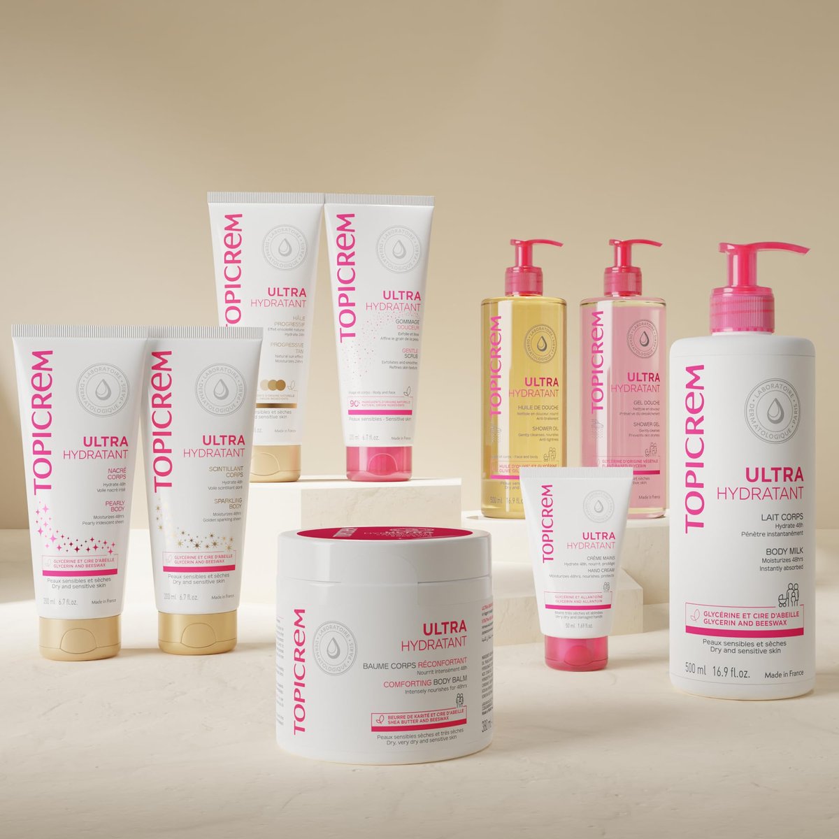 Topicrem Ultra-Moisturising Body Milk – 500 ml, Intense Hydration with Hyaluronic Acid Avelisse