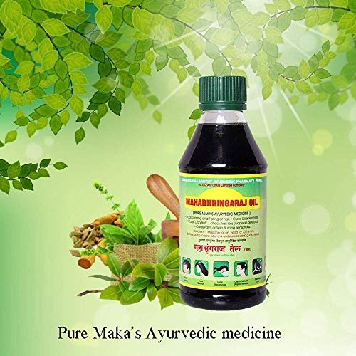 Mahabhringraj Ramakrishna Pharma Scalp Massaging Oil – Ayurvedic Hair Treatment Oil for Dry Scalp & Hair Growth, 200 ml - görsel 8