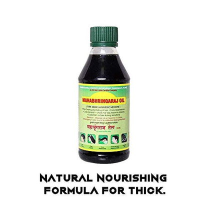 Mahabhringraj Ramakrishna Pharma Scalp Massaging Oil – Ayurvedic Hair Treatment Oil for Dry Scalp & Hair Growth, 200 ml