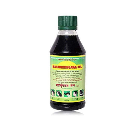 Mahabhringraj Ramakrishna Pharma Scalp Massaging Oil – Ayurvedic Hair Treatment Oil for Dry Scalp & Hair Growth, 200 ml