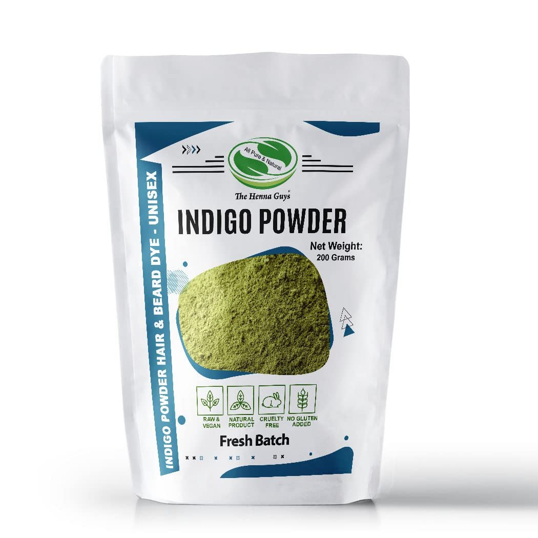 200g Indigo Powder for Hair Dye & Color – The Henna Guys - görsel 1