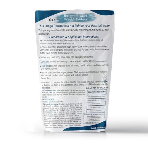 200g Indigo Powder for Hair Dye & Color – The Henna Guys - görsel 15